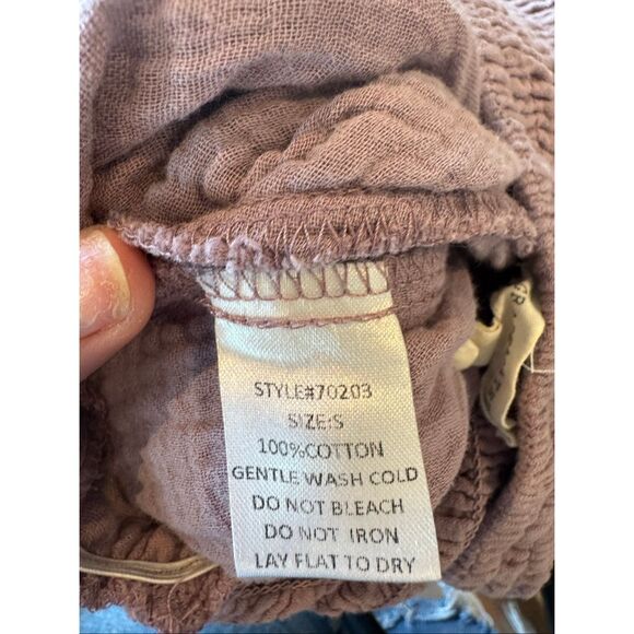 Grade & Gather Light Purple Tie Front Jumpsuit Small - Picture 7 of 7